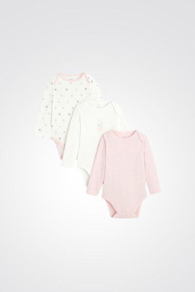 OBAIBI - סט 3 בגדי גוף שרוול ארוך חתולים - MASHBIR//365