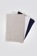 ESPRIT - סט 3 מגבות מטבח בצבע לבן בז' ונייבי - MASHBIR//365