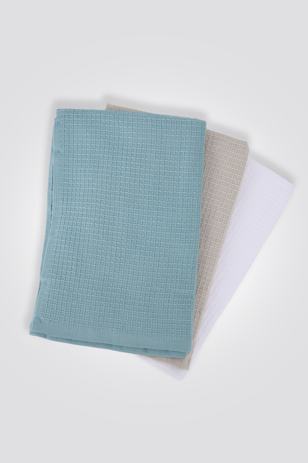 ESPRIT - סט 3 מגבות מטבח בצבע לבן בז' ותכלת - MASHBIR//365