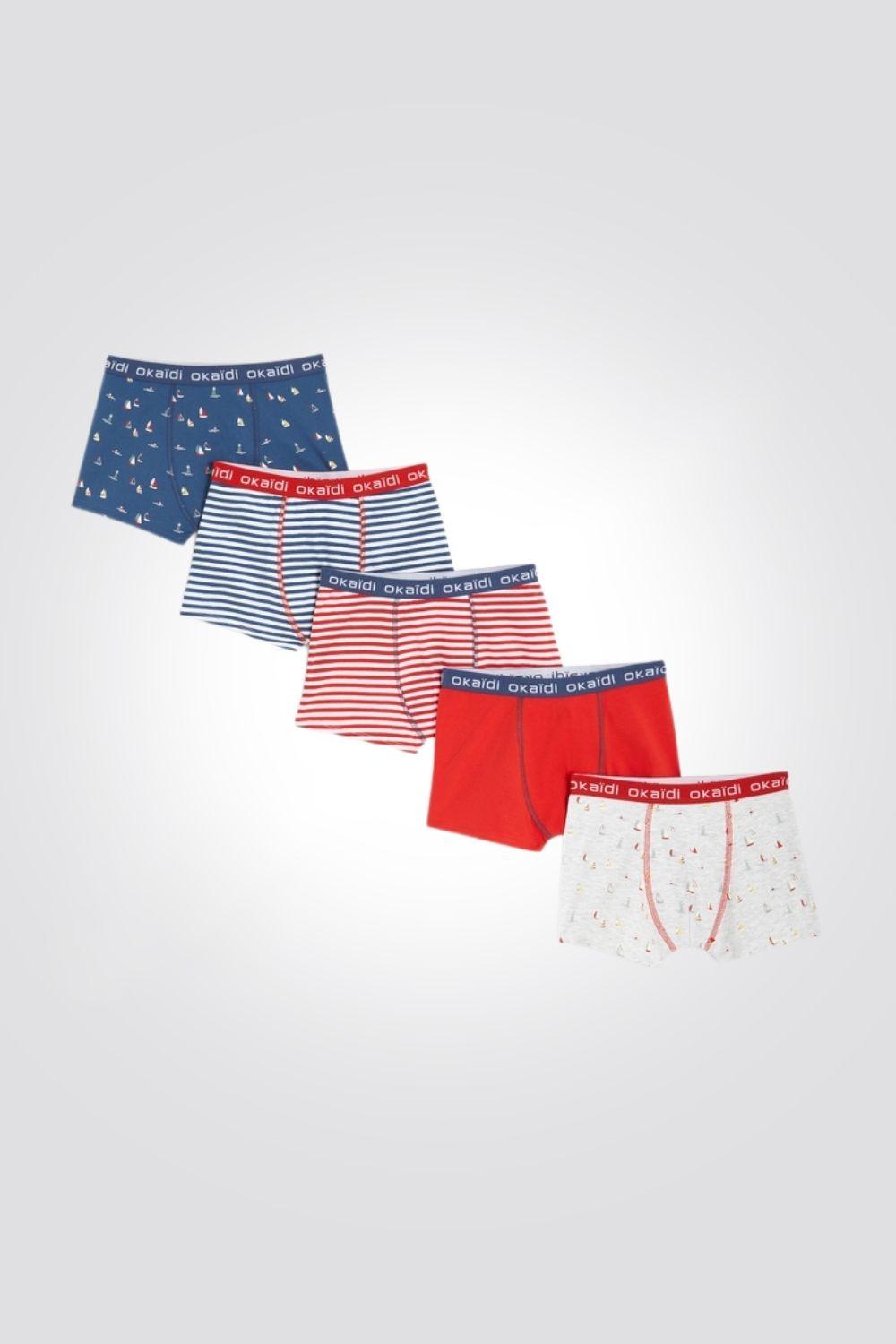 OKAIDI - סט 5 תחתוני בוקסר אוניות לילדים - MASHBIR//365
