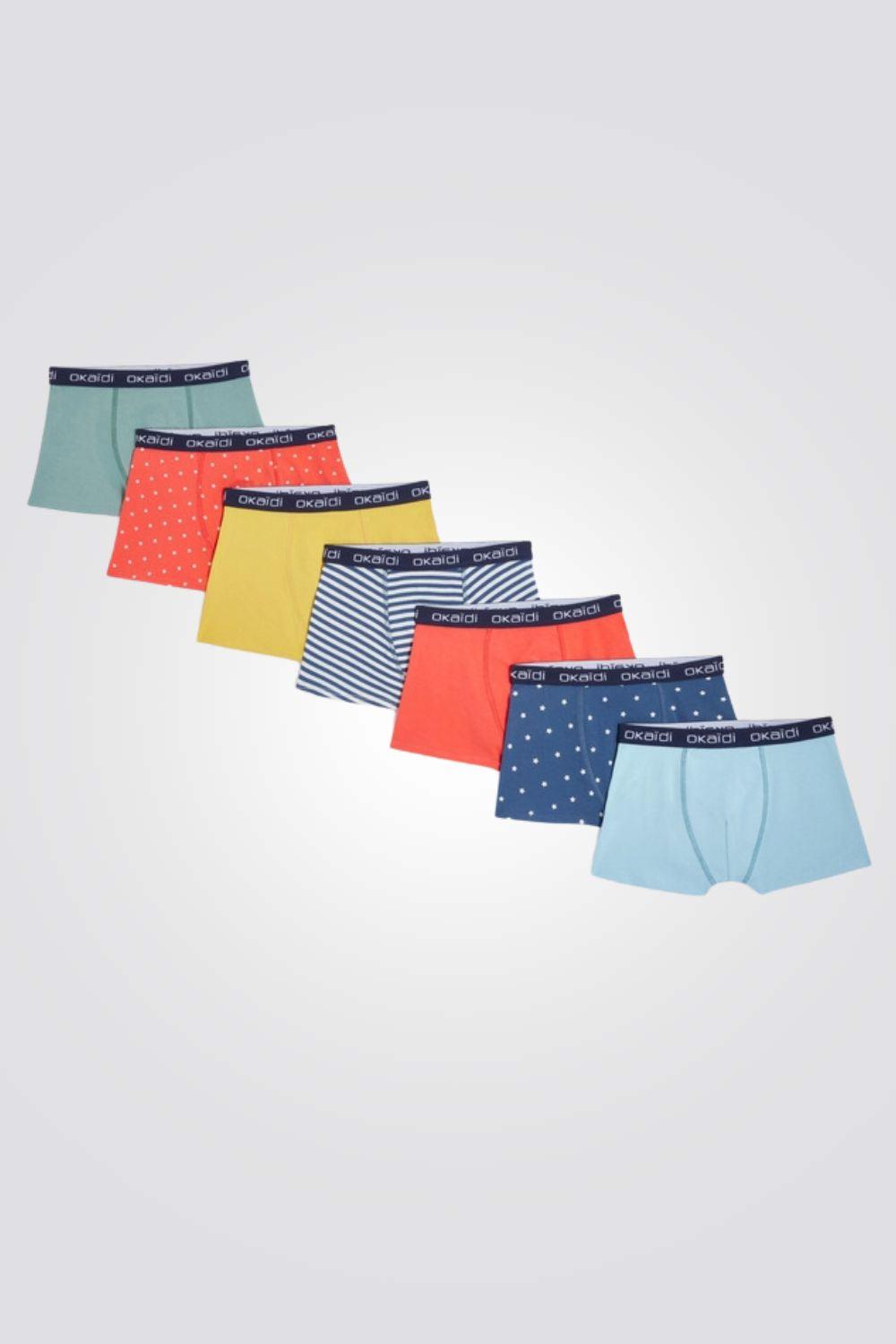 סט 7 תחתוני בוקסר ג'רזי לילדים