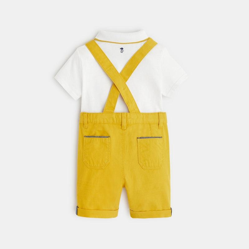 OBAIBI - סט אוברול צהוב וחולצה לבנה לתינוקות - MASHBIR//365