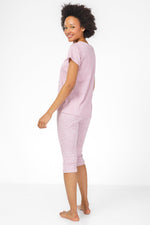 BONITA DE MAS - סט פיג'מה 3/4 לנשים בצבע סגול - MASHBIR//365