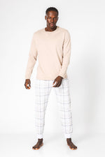 DELTA - סט פיג’מה ארוכה דקה בצבע בז' - MASHBIR//365