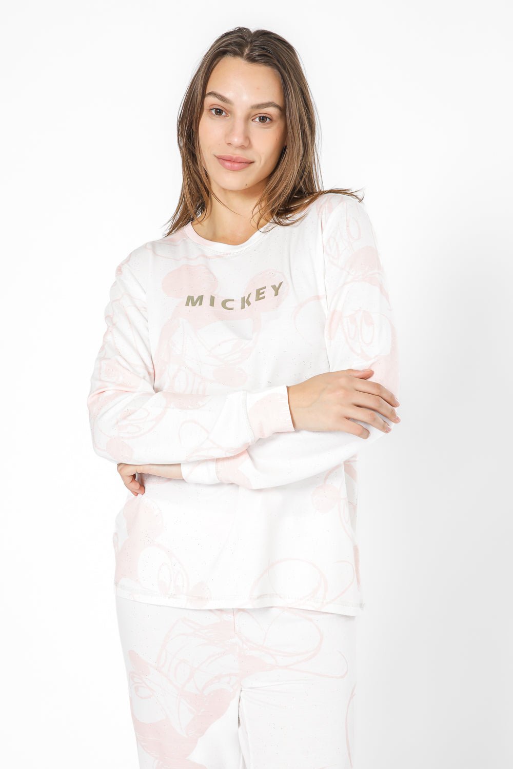 DELTA - סט פיג’מה ארוכה דקה מנצנצת MICKEY - MASHBIR//365