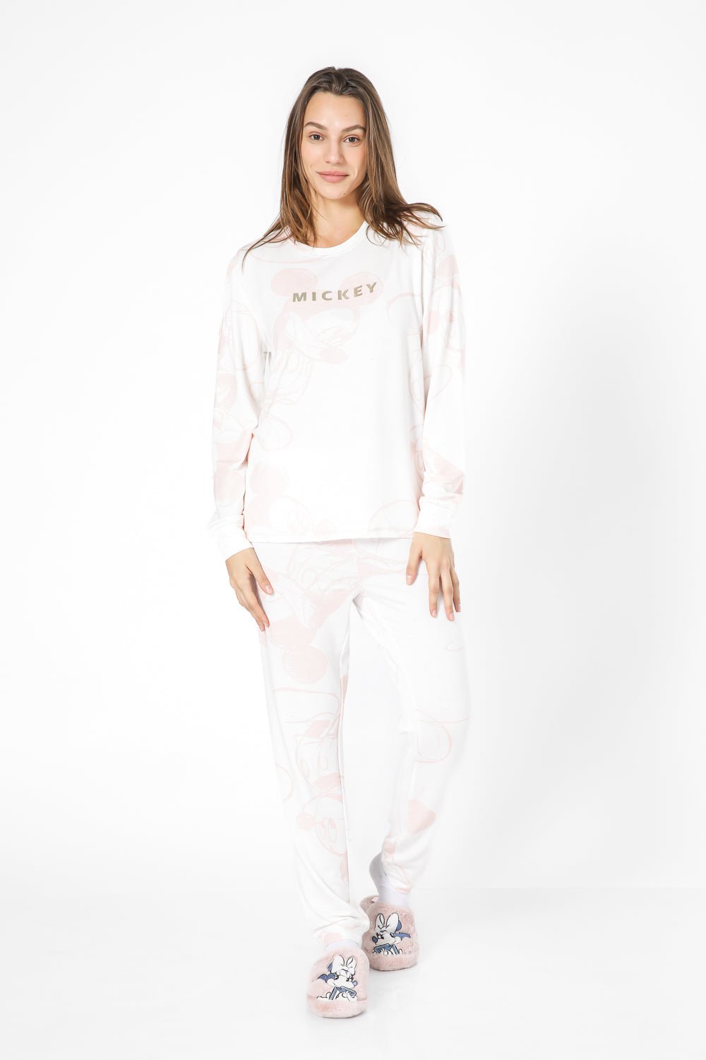 DELTA - סט פיג’מה ארוכה דקה מנצנצת MICKEY - MASHBIR//365