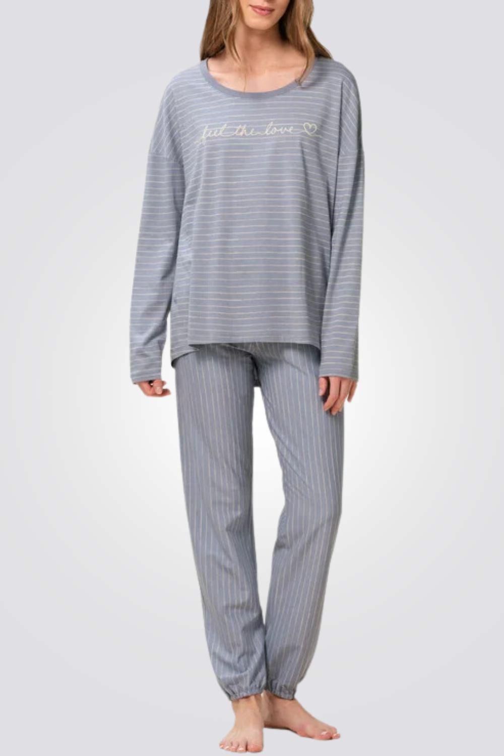 TRIUMPH - סט פיג'מה בצבע אפור - MASHBIR//365