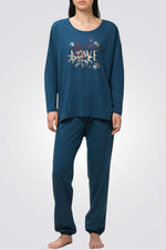 TRIUMPH - סט פיג'מה בצבע כחול - MASHBIR//365