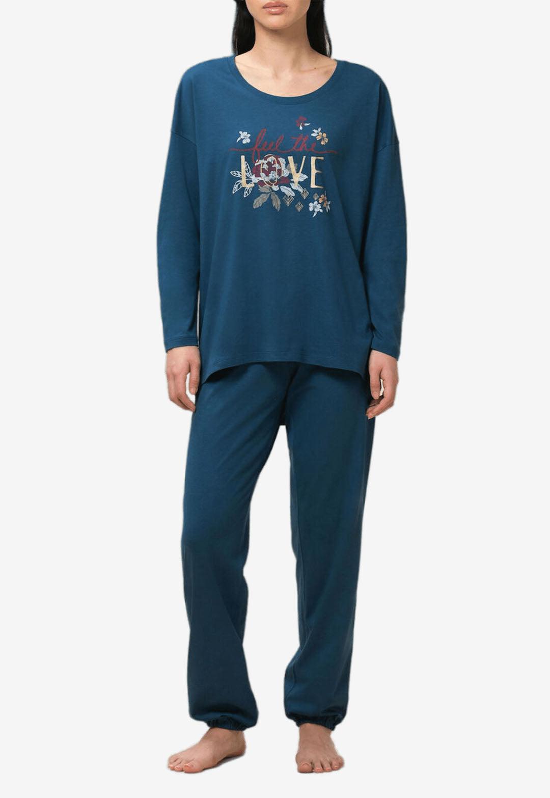 TRIUMPH - סט פיג'מה בצבע כחול - MASHBIR//365