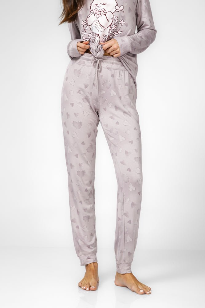 DELTA - סט פיג'מה דובוני אכפת לי בצבע סגול - MASHBIR//365