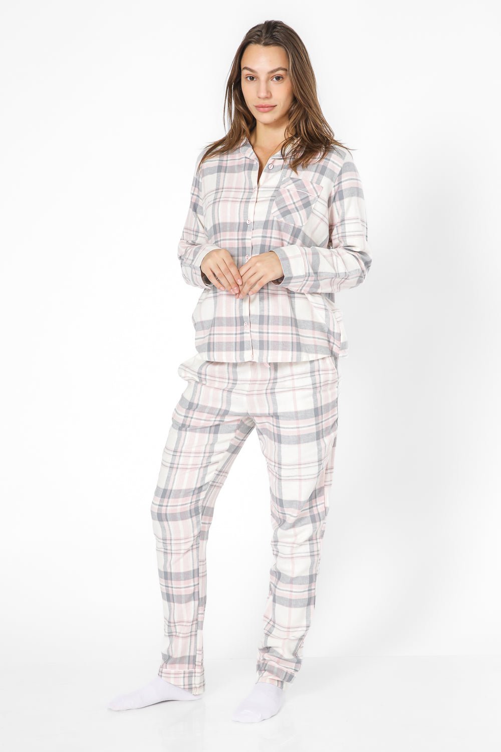 BONITA DE MAS - סט פיג'מה פלנל קלאסית - MASHBIR//365