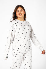 DELTA - סט פיג'מה קטיפה לבבות - MASHBIR//365