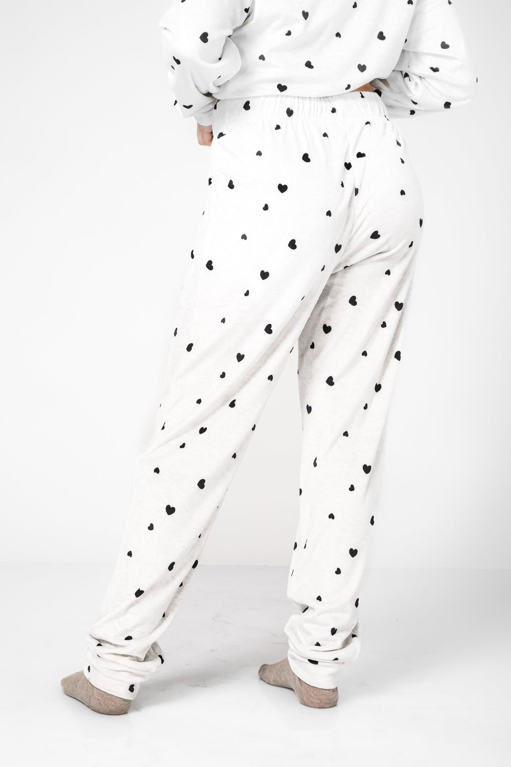 DELTA - סט פיג'מה קטיפה לבבות - MASHBIR//365