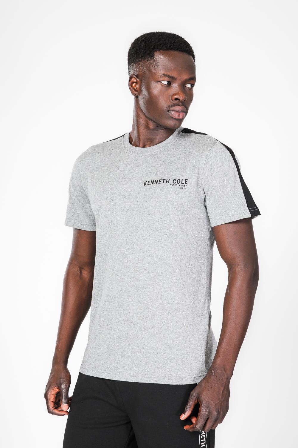 KENNETH COLE - סט פיג'מה קצרה לגבר בצבע אפור ושחור - MASHBIR//365