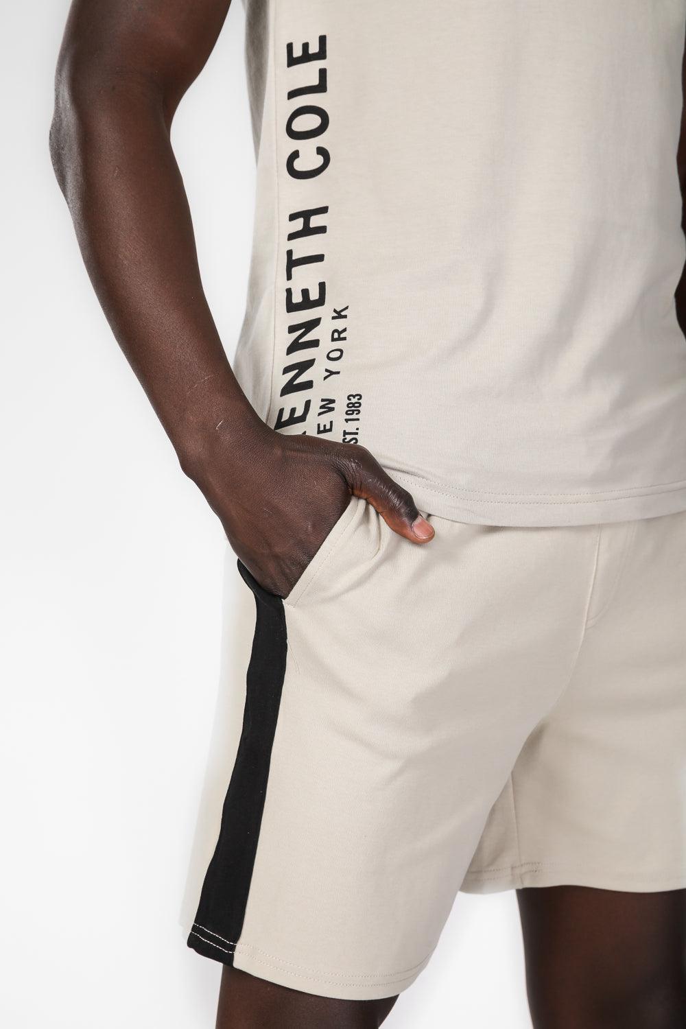 KENNETH COLE - סט פיג'מה קצרה לגבר בצבע בז' - MASHBIR//365