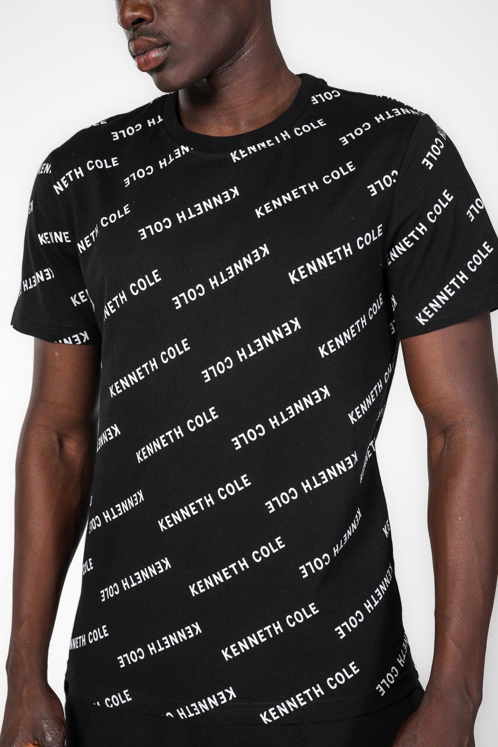 KENNETH COLE - סט פיג'מה קצרה לגבר בצבע שחור - MASHBIR//365