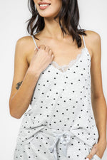 DELTA - סט פיג’מה קצרה לנשים בצבע אפור - MASHBIR//365