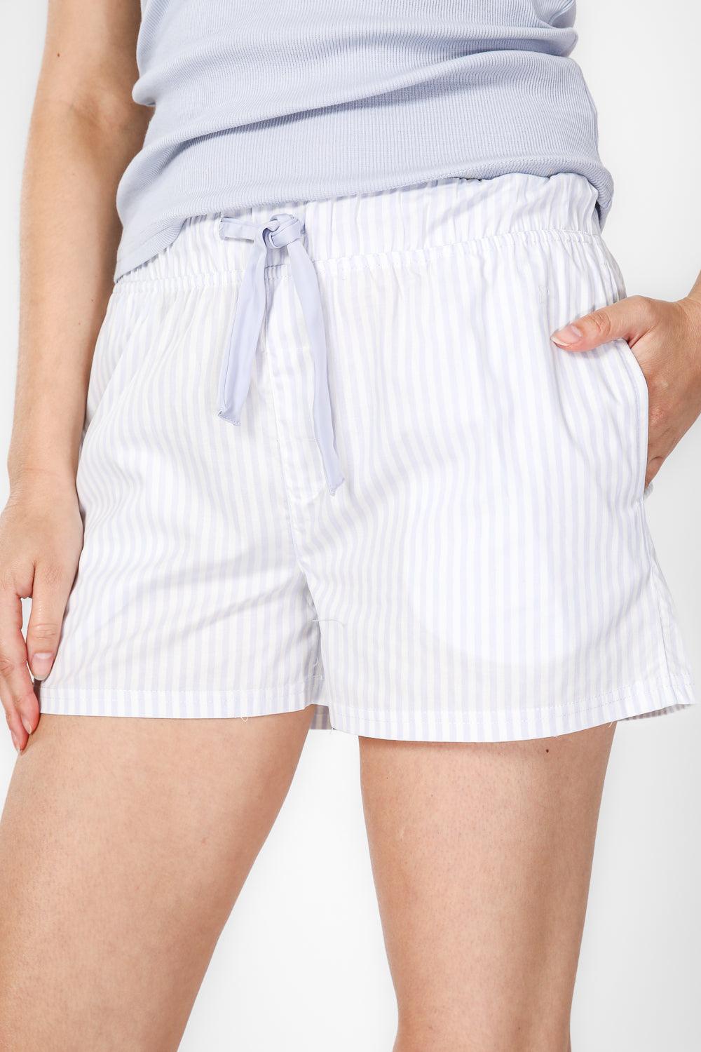 KENNETH COLE - סט פיג'מה קצרה לנשים בצבע תכלת - MASHBIR//365