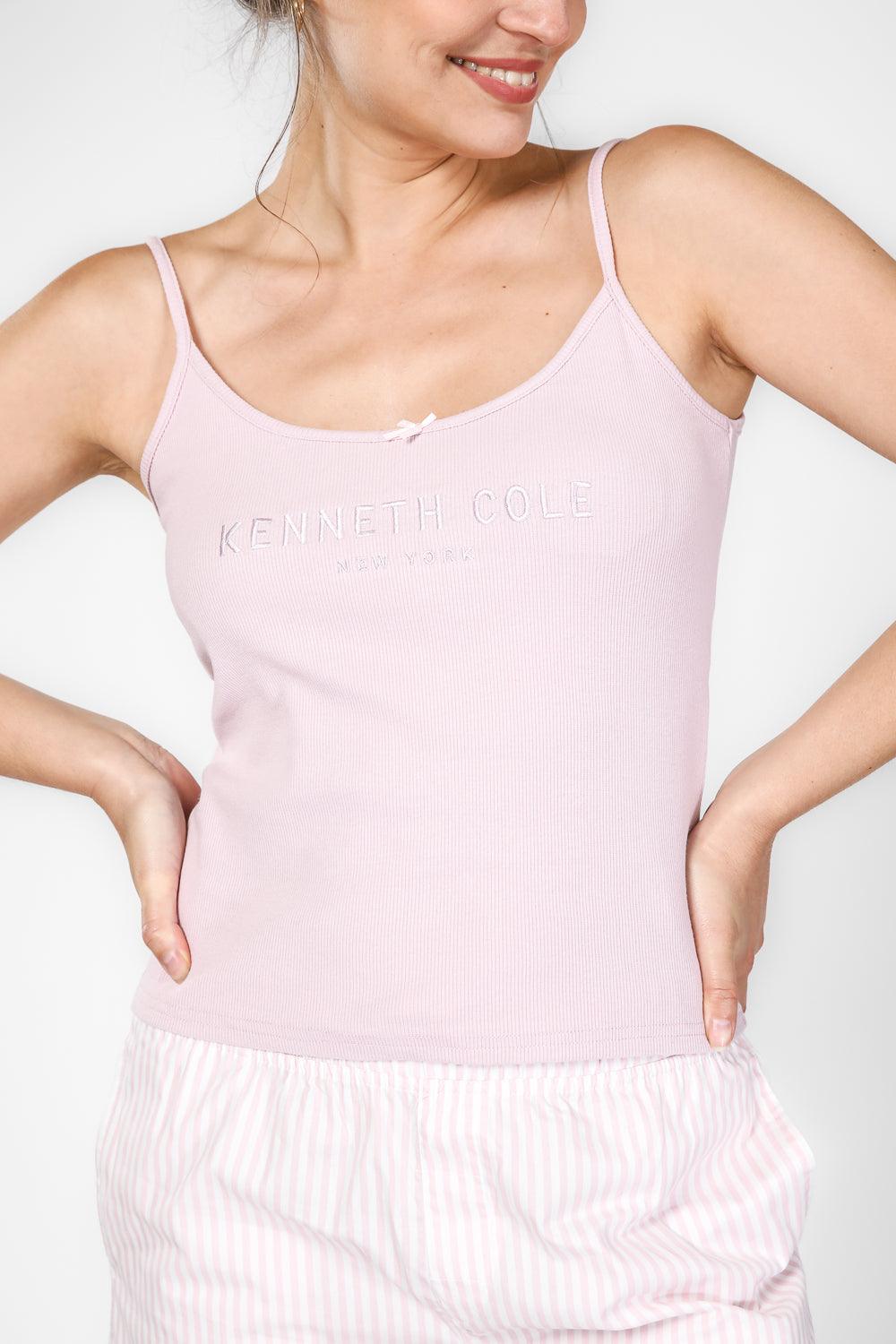 KENNETH COLE - סט פיג'מה קצרה לנשים בצבע ורוד - MASHBIR//365