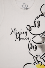 DELTA - סט פיג’מה קצרה MICKEY בצבע לבן לילדים - MASHBIR//365