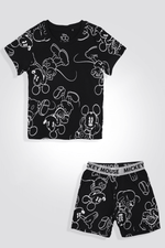 DELTA - סט פיג’מה קצרה MICKEY בצבע שחור לילדים - MASHBIR//365