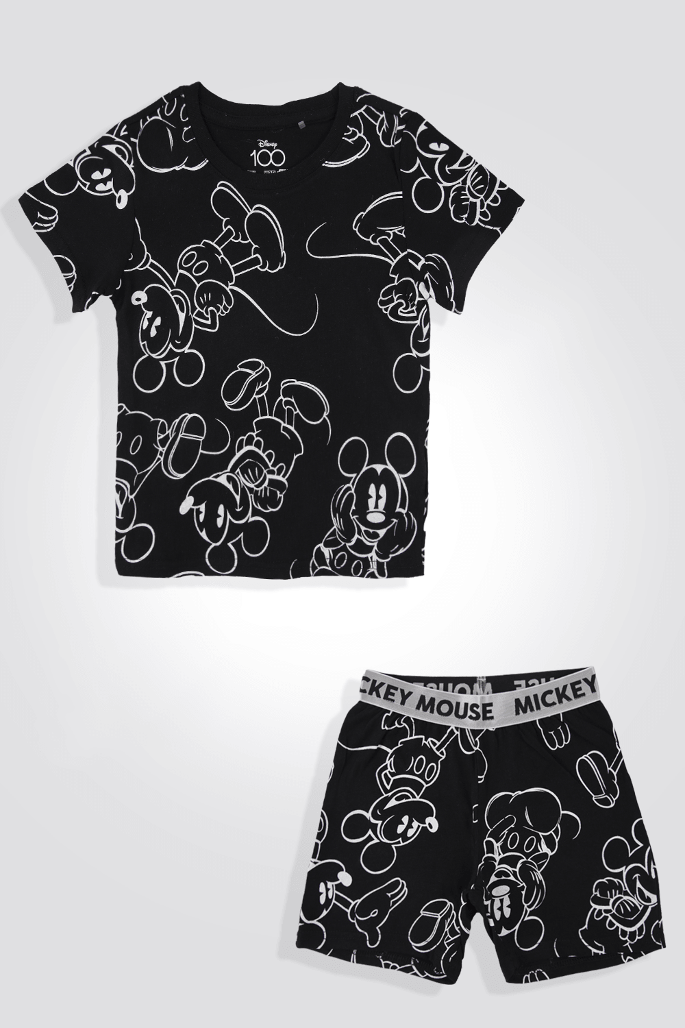 DELTA - סט פיג’מה קצרה MICKEY בצבע שחור לילדים - MASHBIR//365