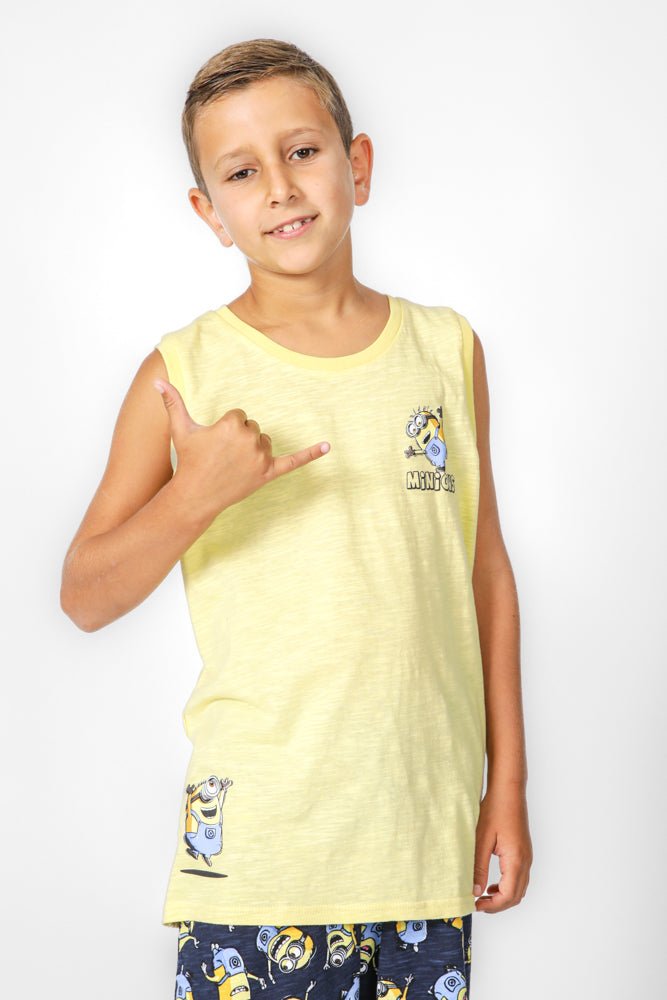 DELTA - סט פיג’מה קצרה MINIONS בצבע צהוב לילדים - MASHBIR//365