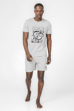 DELTA - סט פיג'מה קצרה POPEYE בצבע אפור מלאנז' - MASHBIR//365