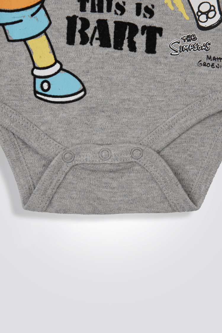 DELTA - סט פיג’מה קצרה SIMPSONS בצבע אפור לתינוקות - MASHBIR//365