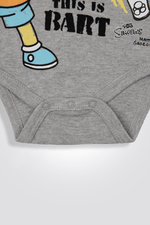 DELTA - סט פיג’מה קצרה SIMPSONS בצבע אפור לתינוקות - MASHBIR//365