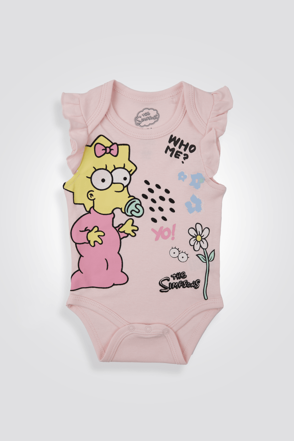 DELTA - סט פיג’מה קצרה SIMPSONS בצבע ורוד לתינוקות - MASHBIR//365