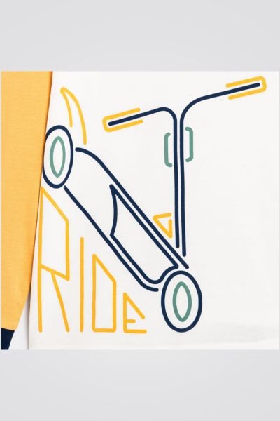 OKAIDI - סט פיג'מה לילדים שרוול ארוך הדפס קורקינט - MASHBIR//365