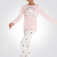 OKAIDI - סט פיג'מה לילדות שרוול ארוך חולצה ורוד בהיר עם הדפס חתולים ומכנס שמנת - MASHBIR//365 - 1