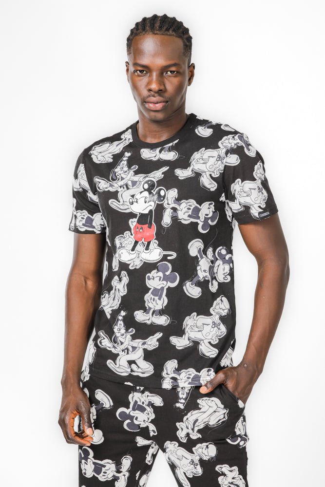 DELTA - סט פיג'מה מיקי וחברים בצבע שחור - MASHBIR//365