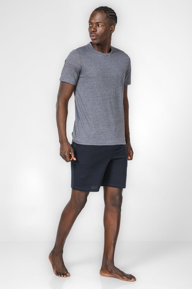 DELTA - סט פיג'מה סופימה פסים לגברים בצבע NAVY - MASHBIR//365