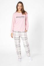 BONITA DE MAS - סט פיג'מה חולצת מכנס פלנל - MASHBIR//365