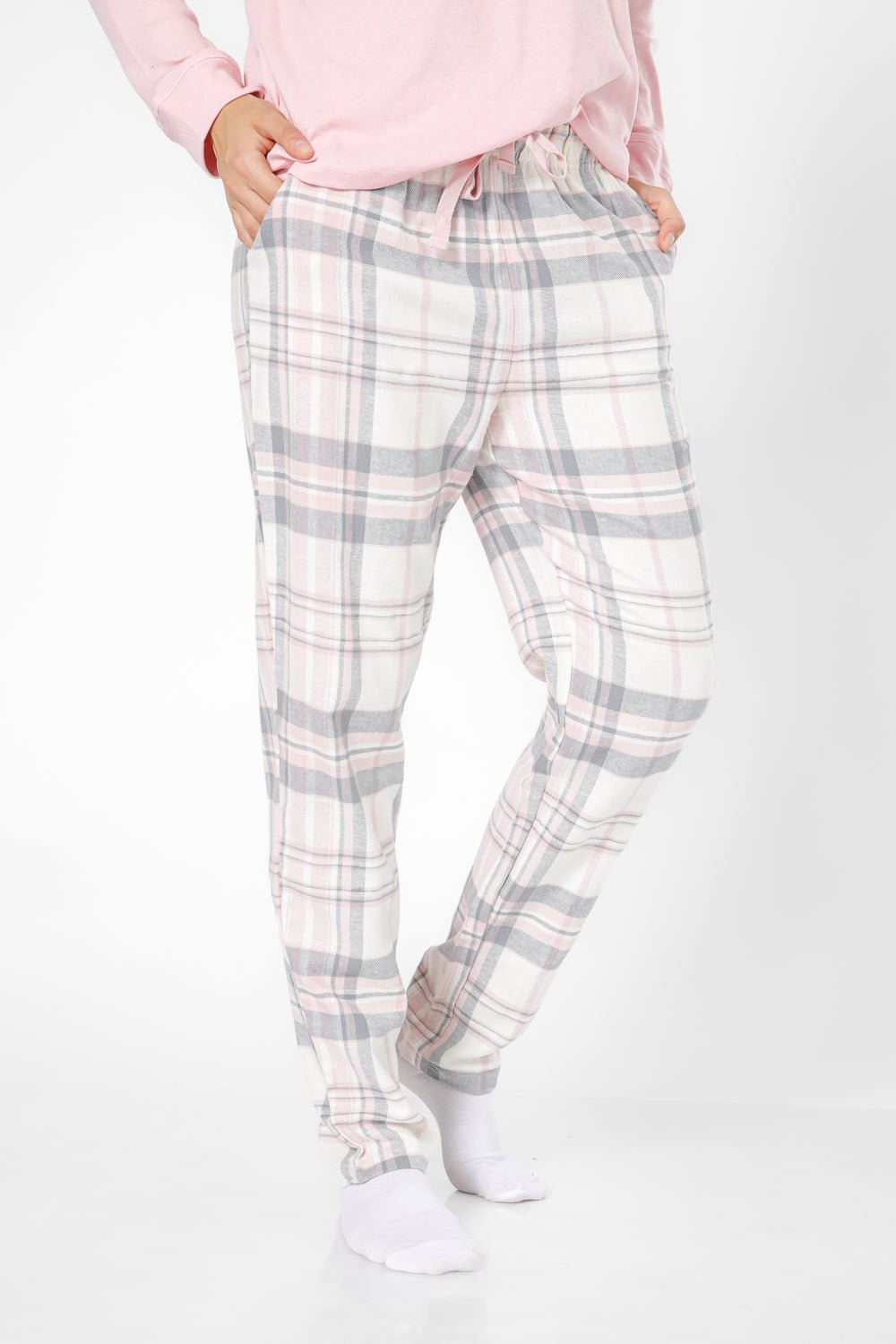 BONITA DE MAS - סט פיג'מה חולצת מכנס פלנל - MASHBIR//365