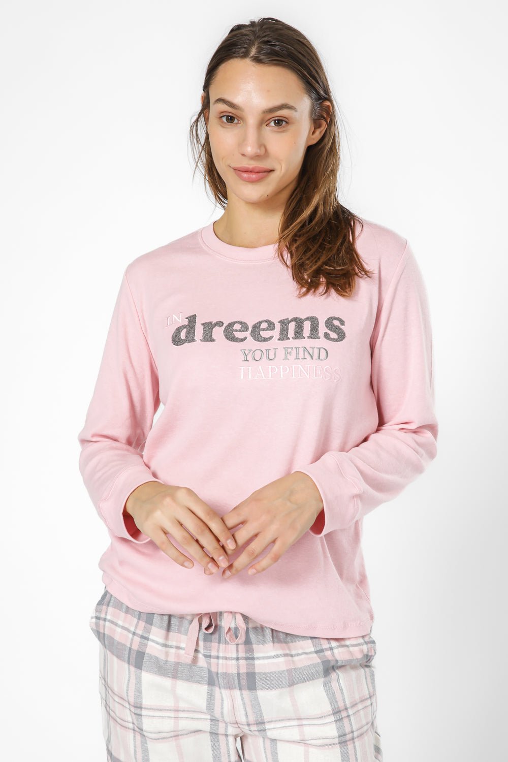 BONITA DE MAS - סט פיג'מה חולצת מכנס פלנל - MASHBIR//365