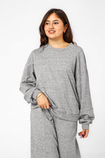 DELTA - סט פנאי ארוך אפור מבד דק - MASHBIR//365