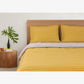 GAP - סט מצעים 180/200 כותנה למיטה זוגית רחבה גוון צהוב - MASHBIR//365 - 1