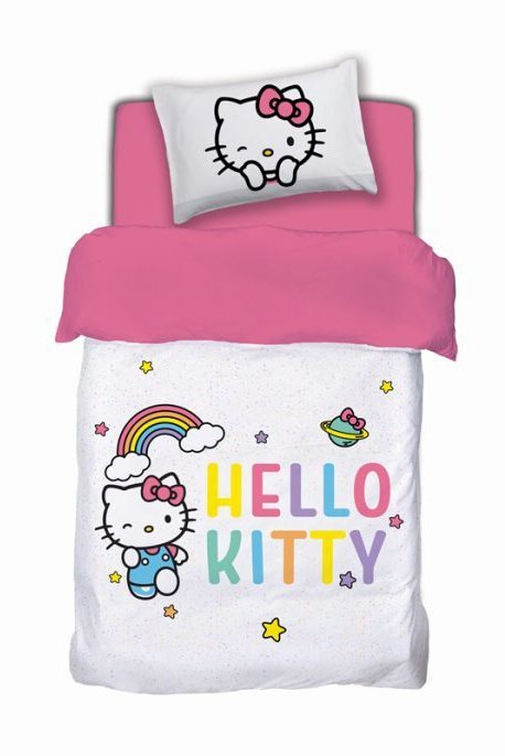 HOMESTYLE - סט מצעים הלו קיטי כותנה 200X120 דגם סאנשיין - MASHBIR//365