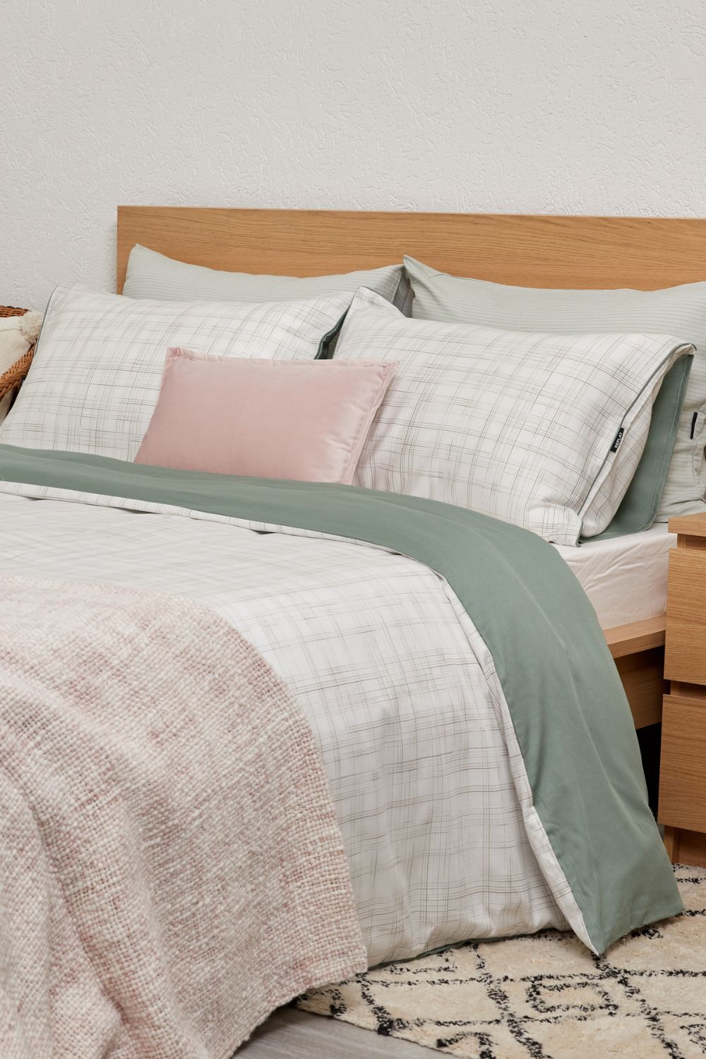 REPLAY - סט מצעים יחיד 120/200 כותנה סאטן כותנה דגם ברוקלין - MASHBIR//365