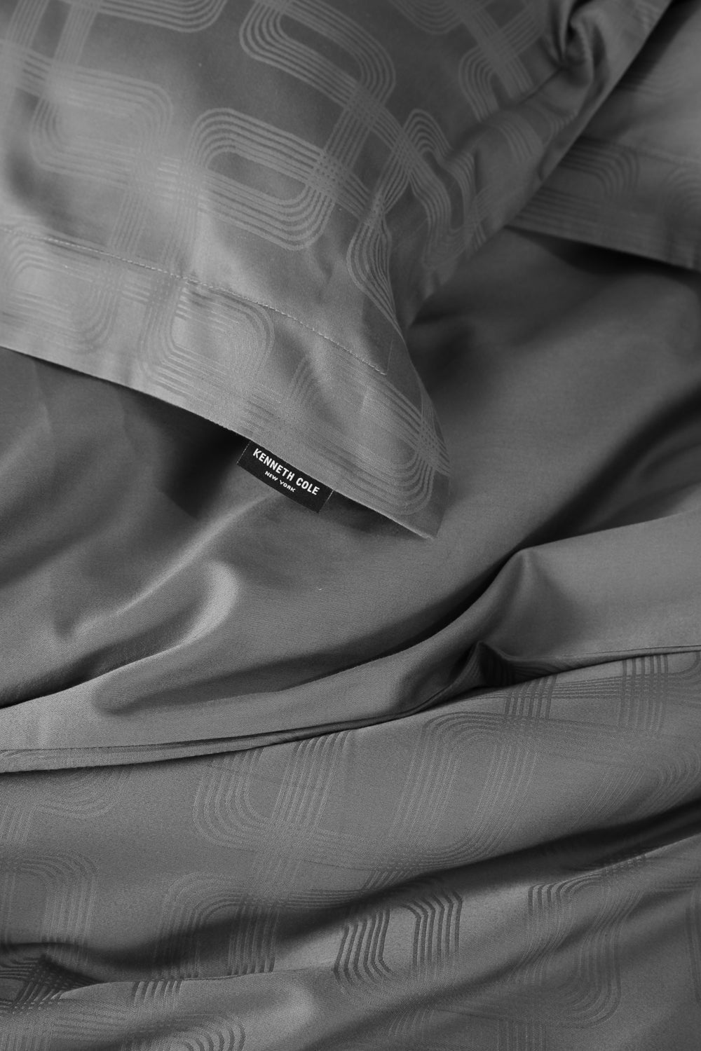 KENNETH COLE - סט מצעים קינג סייז 200/200 ס"מ כותנה סאטן דגם HUDSON g - MASHBIR//365