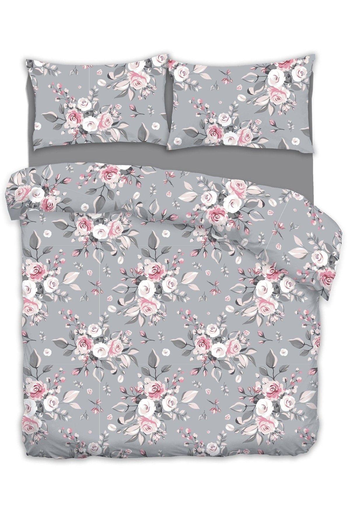 Private Collection - סט מצעים מיטה זוגית 160/200 ס"מ דגם ADELE גוון אפור - MASHBIR//365