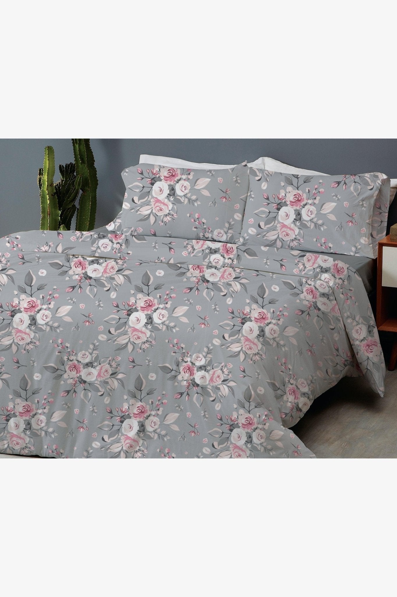 Private Collection - סט מצעים מיטה זוגית 160/200 ס"מ דגם ADELE גוון אפור - MASHBIR//365