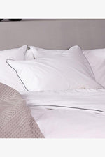 HOMESTYLE - סט מצעים כותנה פרקל יחיד 90/200 דגם מורין גוון לבן - MASHBIR//365