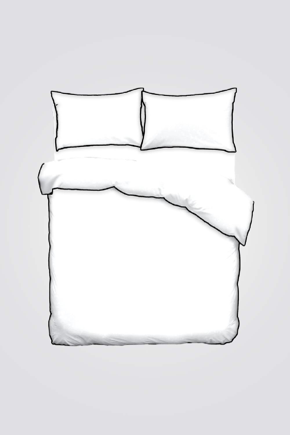 HOMESTYLE - סט מצעים כותנה פרקל יחיד 90/200 דגם מורין גוון לבן - MASHBIR//365