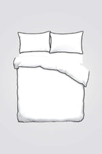 HOMESTYLE - סט מצעים כותנה פרקל יחיד 90/200 דגם מורין גוון לבן - MASHBIR//365