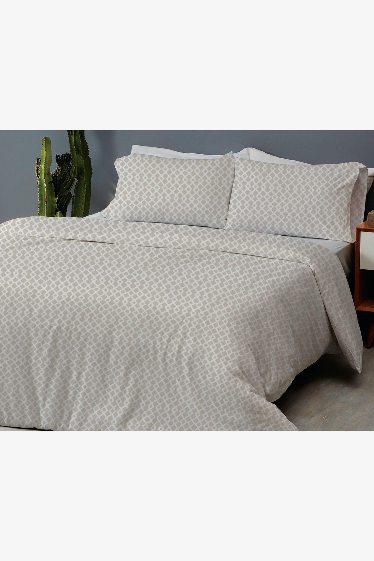 Private Collection - סט מצעים זוגי 160/200 ס"מ דגם SHON גוון בז - MASHBIR//365