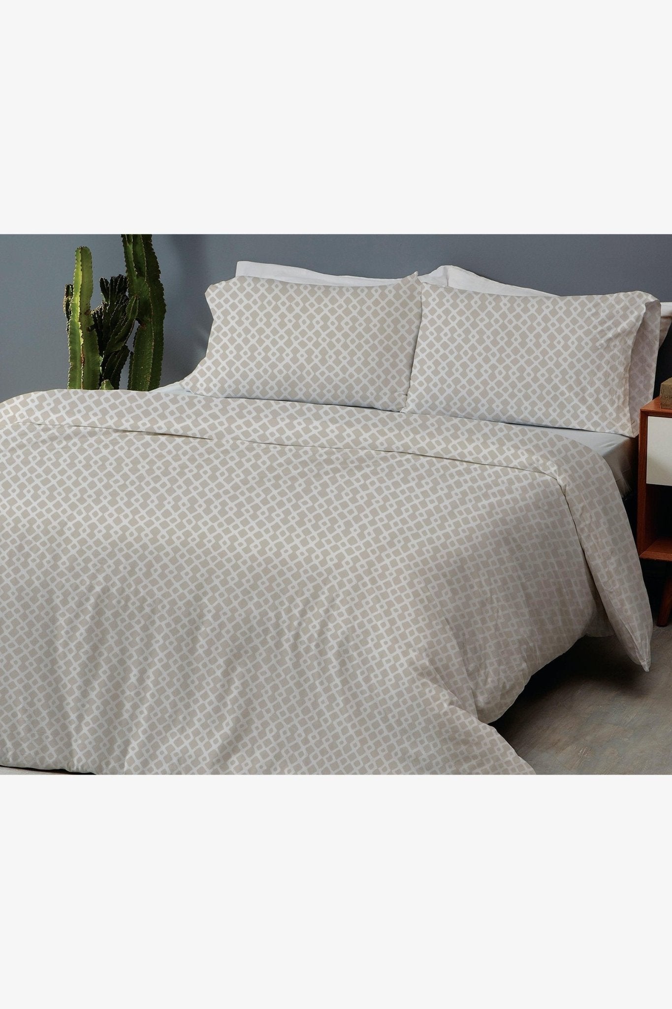 Private Collection - סט מצעים זוגי 160/200 ס"מ דגם SHON גוון בז - MASHBIR//365